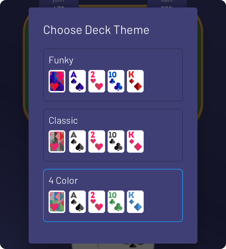 deck theme selection screenshot