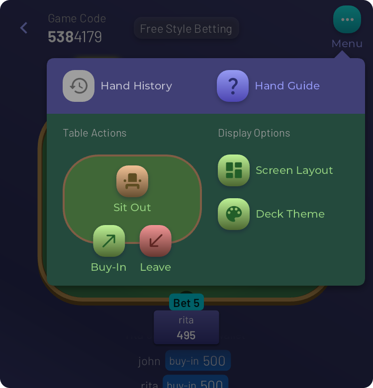 player menu screenshot